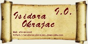 Isidora Okrajac vizit kartica